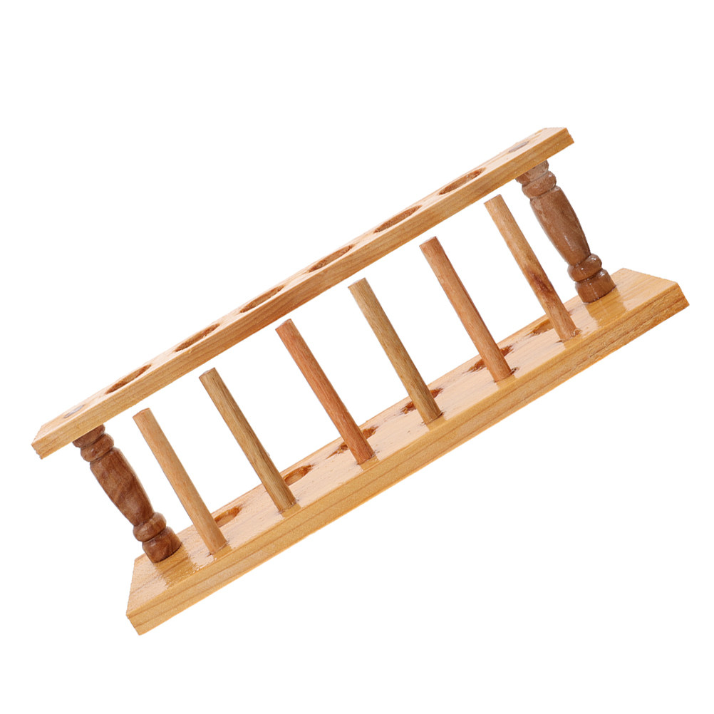 Laboratory Centrifuge - Natural Wood Test Tube Rack 6-Hole