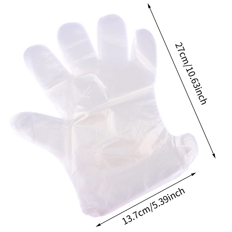 Disposable Gloves Nitrile - 100Pcs Disposable PE Empty Gloves Foot