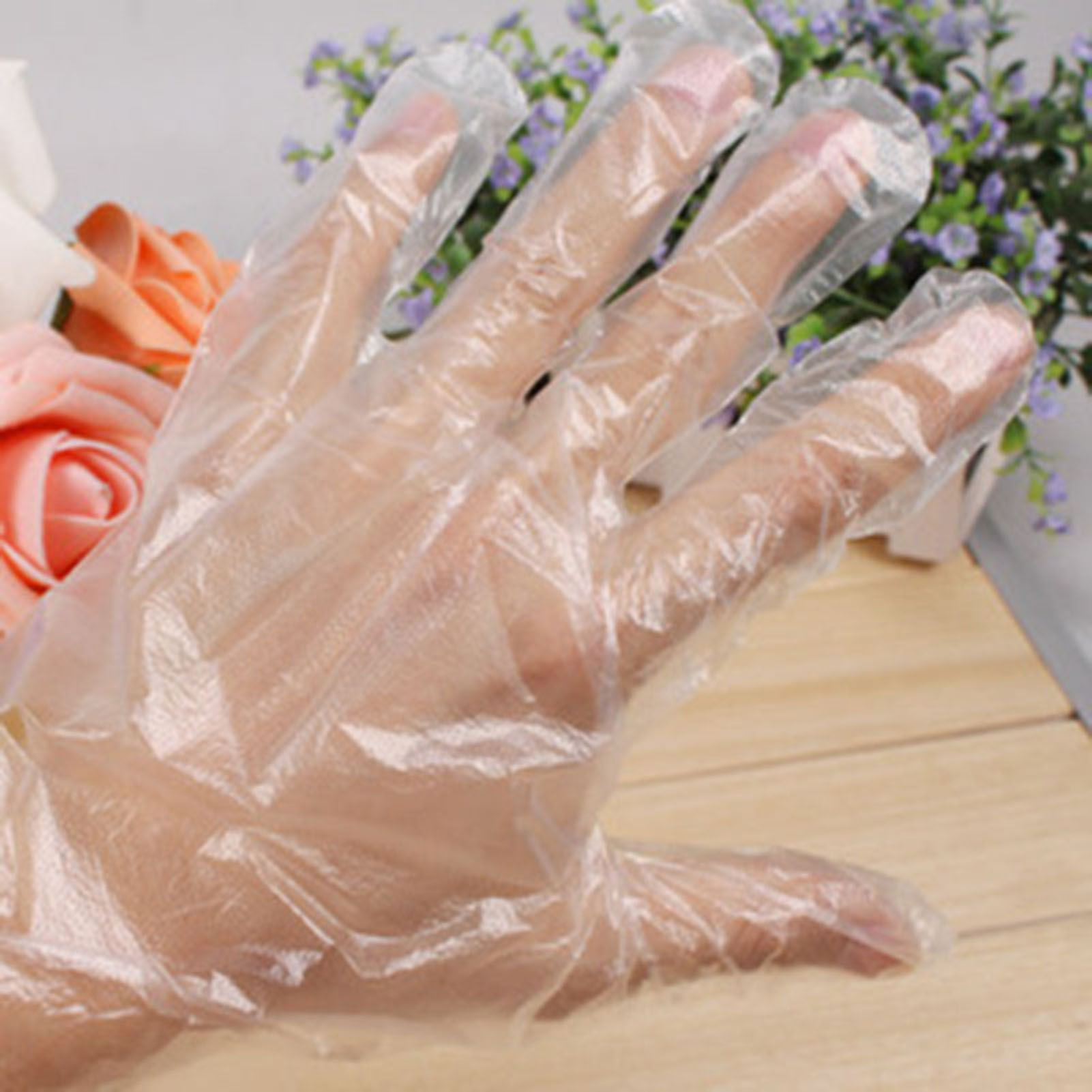 Disposable Gloves Nitrile - Wholesale 100pcs Plastic Disposable Gloves Transparent
