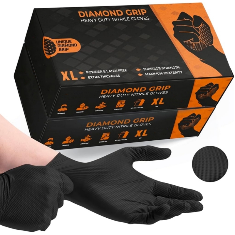 Disposable Gloves Nitrile - Black Heavy Duty Nitrile Disposable Gloves
