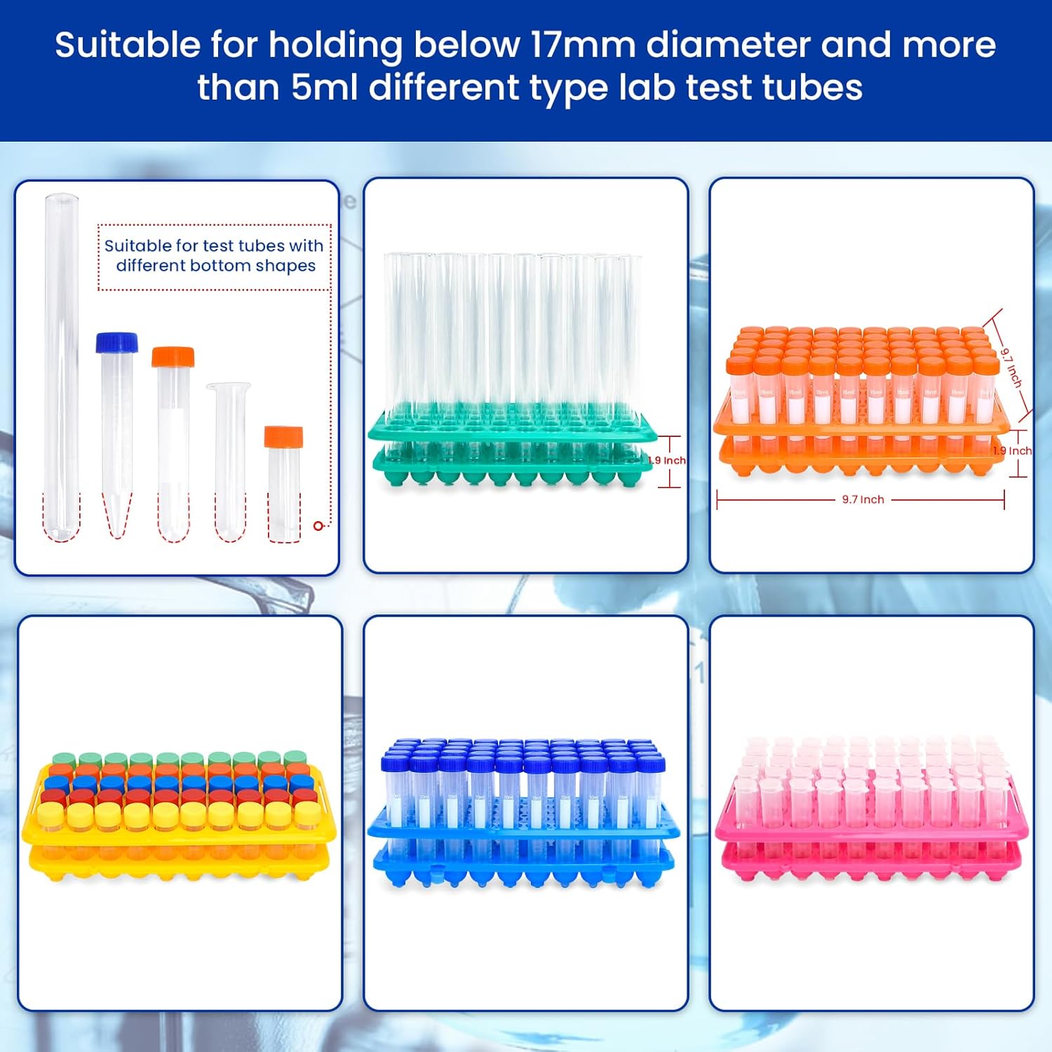 Plastic Test Tube Rack 50-Hole - Laboratory Centrifuge recension och pris