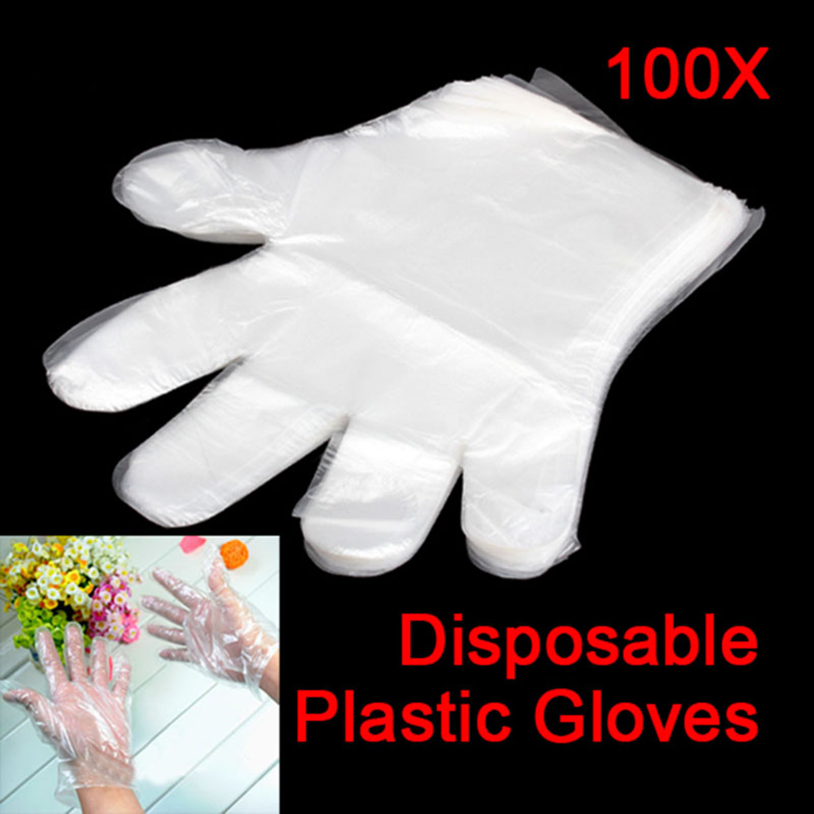 Wholesale 100pcs Plastic Dispo - Disposable Gloves Nitrile recension och pris