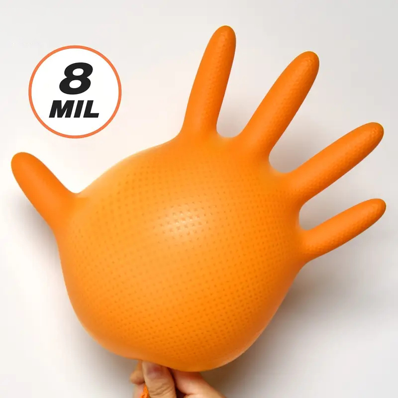 Heavy Duty Orange Nitrile Glov - Disposable Gloves Nitrile recension och pris