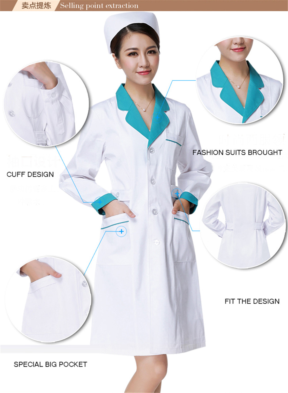 Nurse Uniform Hospital lab coa - Medical Lab Design recension och pris
